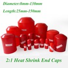 2 1 Heat Shrink End Caps Adhesive Glue Lined All Sizes 1-10pcs Black red green