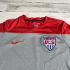 Nike Team Usa Soccer Men   s Training Jersey Shirt Gray red Size Small
