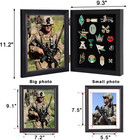 Medikaison Pin Display Case Picture Frame With 98  Uv Protection Black  Black