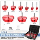 New 9 Pcs Pvc Pipe Reamer Kit Fitting Saver 1 2 To 4 Inch Sch40 Abs
