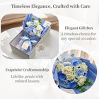 Blue Soap Flowers Bouquet  Artificial Flowers Bouquet In Luxury Gift Box With   