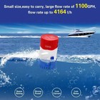 1100gph 12v Electric Marine Submersible Bilge Sump Water Pump Boat 1-1 8  Hose