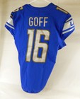 2022 Detroit Lions Jared Goff  16 Game Issued Blue Jersey 42 4 891