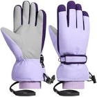  Ski Gloves Women  Touchscreen Snow Gloves For Women  Anti-slip Medium Purple
