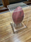 Walter Payton Signed Football 1985 Chicago Bears  Plexiglass Case  Tee Stand