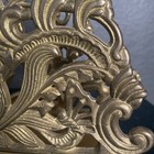 Vtg Brass Art Nouveau Style Napkin Desktop Letter Holder With Ornate Design 