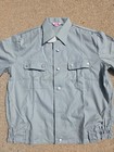 East German Military Shirt Mens Size 41n  Blue Nva Service Shirt  free Shipping