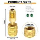 2pcs R410a Adapter With 5 16  Sae Female To 1 4  1 85 0 66 0 66 Inch  Gold