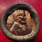 1953-p Obw Old Bank Wrap Roll Bu Uncirculated Lincoln Wheat Cent Pennies