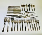 Lot Of 35  Silver Plated Vintage Silverware  Many Pieces Are Rogers 