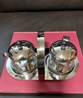 Vintage Alessi Michael Graves Creamer Sugar Caddy Set W  Tray 18 10 Steel Euc