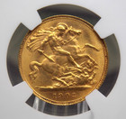 1902 Great Britain Gold 1 2 Sovereign Ngc Ms63  019 Unc Bu Uncirculated Ecc c