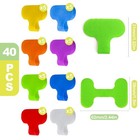 40 Pack Multicolor Writable Cable Labels Reusable Wire Tags