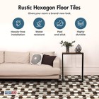 Powersellerusa Vinyl Self Adhesive Floor Tiles 20 Pcs 12  X 12   Rustic Hexagon