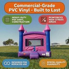 Commercial Inflatable Bounce House Pink Blow Up Bouncy Jump Castle With Blower