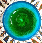 Ekenas Hand Blown Glass Bowl Mid - Century Sweden