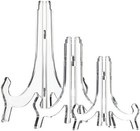 3 Pieces 4 5 7 9 8 Inch Clear Acrylic Easels Display Stands Plate Stands Hold   