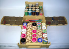 1983 World Wide Media Sewing Craft Foldout Carry Case Organizer Full Of Thread