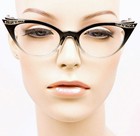 Sexy Cat Eye Crystals Black Brown Purple Red Clear Hot Eyeglasses Frames 1317