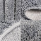 Plush Shaggy Bath Rug  Contour Mat And Toilet Lid Cover  Soft Microfiber Non    
