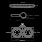 Fjnatinh Multi Angle Measuring Ruler  12-sided Angle Measurement Tool With Hole