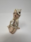 Vtg Holland Mold Pixie Elf Hand Painted Sitting Figurine Statue