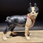 Antique Style Cast Iron Boston Terrier Dog Door Stop 