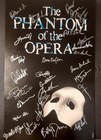     phantom Of The Opera Broadway Cast Signed Poster Window Card 14x22    
