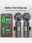 Lavalier Wireless Microphone Audio Video Recording Mini Mic For Iphone Android