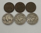 6 Coin Lot   3 Indian Head Cents   3 Buffalo Nickels   Full Date Old Us Coins