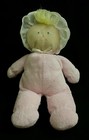 Vintage 10    Eden Baby Doll-pink Terry Cloth-blonde Gingham Bonnett -lovey