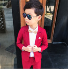 Kids Boys Gentleman Clothes Wedding Birthday Party Blazer Coat Pants Costume Set