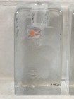 Pair Of Vintage Blenko Ice Cube Candle Holders Clear 4  Labels Great Condition