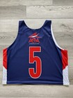 Alpha Lacrosse Mesh Reversible Jersey Pinnie  5 Adult Size L-xl Red White Blue