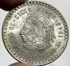1948 Cinco  5  Pesos   900 Silver  Estados Unidos Mexicanos