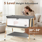 Baby Bassinet  3 In 1 Bedside Bassinet Sleeper For Newborn  Portable Baby Crib W