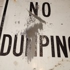 Vintage Classic Retro No Dumping Street Sign