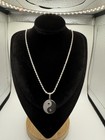 Premium Moissanite Ying-yang Pendant With 22    Rope Chain-solid 925 Silver
