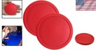 Red Air Hockey Pucks - Durable Plastic For Full-size Tables  Pack Of 2