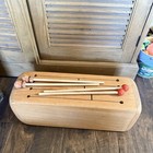 Wooden Tongue Drum   Tapo Drum Vintage Hand Made With Mallots 18    X  7    X  6 5   