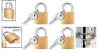 4 Pcs Brass Padlocks With Keys - Keyed Alike For Ultimate Convenience