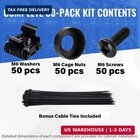 50 Pack M6 X 16mm Rack Mount Cage Nuts  Screws   Washers For Server Cabinet  Net
