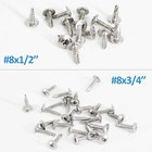  8 X 1 2  Sheet Metal Screws 410ss  Truss Head  Self-tapping  120pcs   Bit