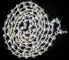 Sphatik Mala Sfatik  White Crystal Quartz In Pure Silver - 6 Mm - 109 Beads
