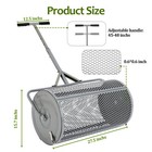 Compost Spreader For Lawn And Garden Topsoil With Adjustable Handle 27inchs