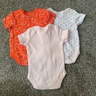New 3 Pack  Baby Girls 0-3 Months Bodysuit Lot Infant Newborn Clothes Gift Set O