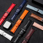 Genuine Leather Pin Buckle Watch Band Strap For Apple Iwatch123456 38 40 42 44mm