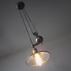 Vintage Industrial Hanging Pulley Pendant Lamp Loft Retractable Ceiling Light