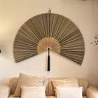Bamboo Fan Wall Decor  Oversize Fan For Wall Decor  Above Bed Decor  Wall Fan