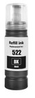 3pk Black 522 Ink Bottle Compatible With Epson T522 Fits Ecotank Et2400 Et2800